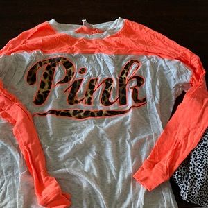 Pink long sleeved tee
